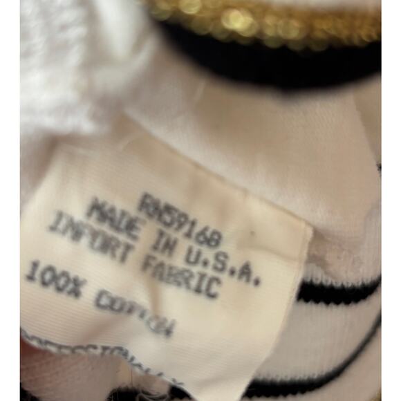 Karen Kane Women’s Medium Cream V-Neck Knit Top Black Gold Trim Classic Resort - Picture 4 of 7